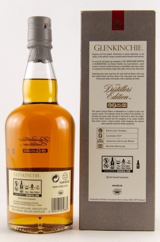 Glenkinchie Distillers Edition 2018 back